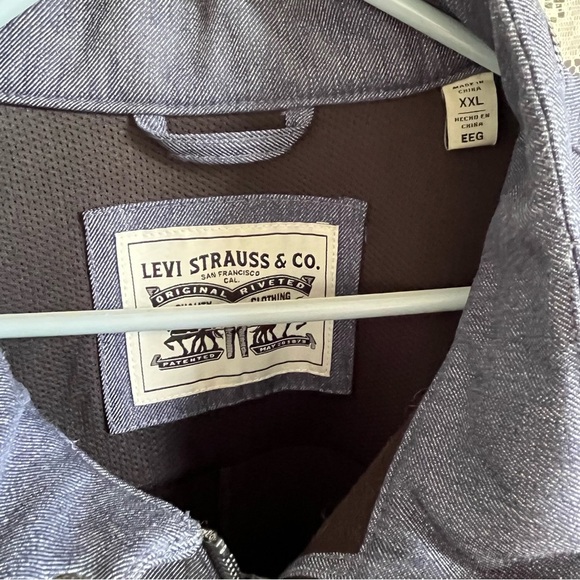 Levi's Trucker All Weather Water Resist Soft Shell Blue Denim Jacket Men’s XXL - Picture 7 of 14